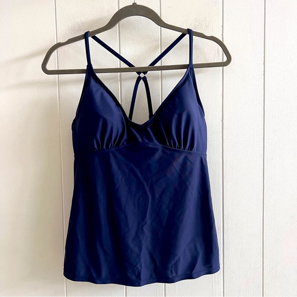 Athleta Navy Blue Tankini Top Size 36 B/C